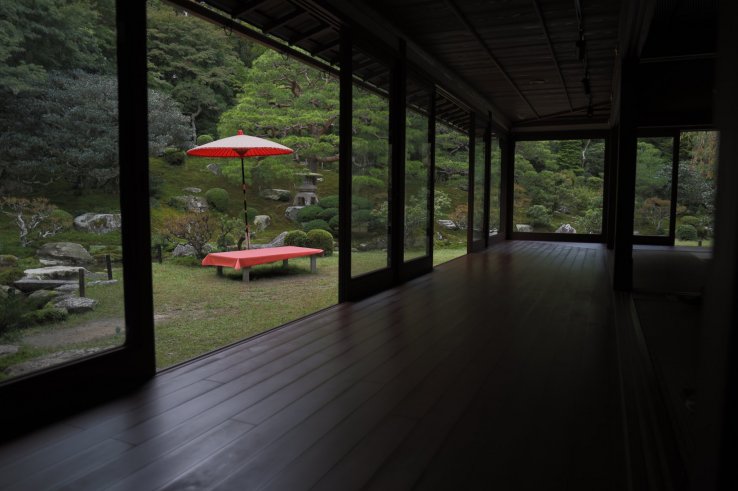 View of the garden outside the Former Chikurin-in Temple