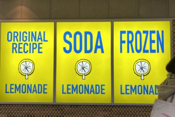 The signs are catchy and bright