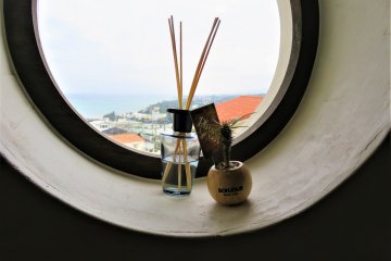 Looking out to sea where the Sanshin has travelled far and wide