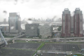 Odaiba on a day of a typhoon
