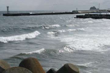with big waves