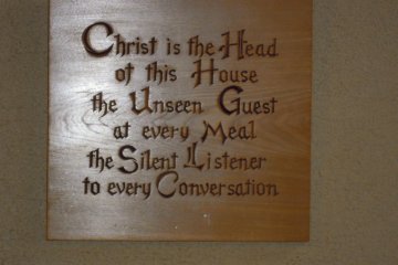 Signboard in the canteen