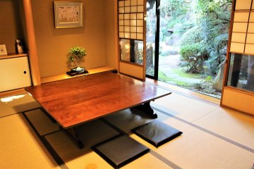 The restaurant has two private rooms. 