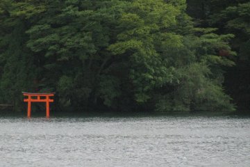 Torii in Ashinoko Lake, Hakone