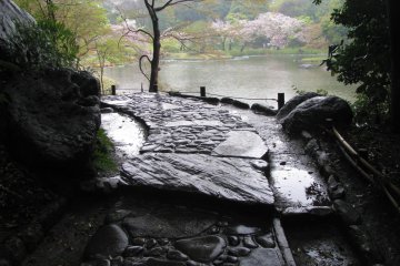 Koishikawa Karakuen on a rainy day
