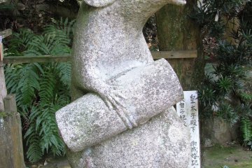Stone sculpture of nezumi (rat) in Kyoto