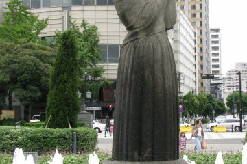 Unique fountain in Yokohama