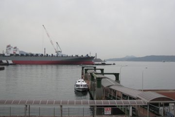 Yamato Harbor on a rainy day