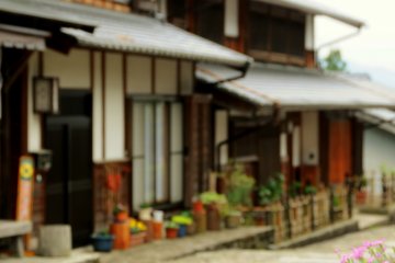 Seasonal flowers always add to the attraction of Magome