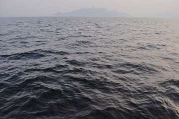 For safety reasons, it is mandatory to wear life vests while walking around the front of the boat.