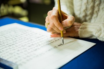 Try copying the characters as best you can, don't worry about being perfect.