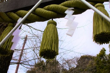 Shimenawa are large sacred ropes