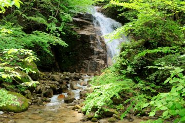 Along the path are two waterfalls, this is O-taki (male waterfall).