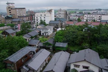A view of the Awara Onsen area from my room on the 8F