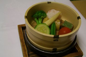 These steamed local vegetables were delicious