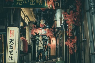 Even out in town, it's a good idea to wear a mask