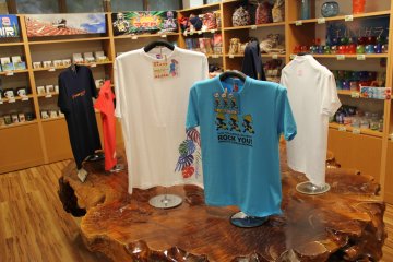 <p>Find the very popular "Uminchu" shirts inside the gift shop; Uminchu is fisherman in the Ryukyuan language</p>