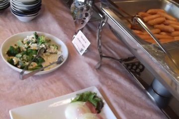 The breakfast buffet