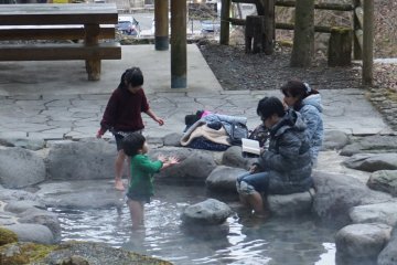 One of the town's ashi-yu foot baths