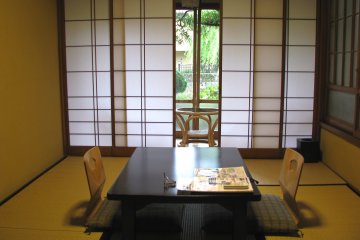 Japanese style room in a ryokan