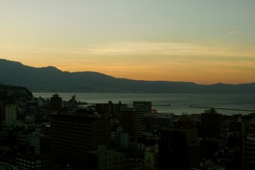 The beautiful sunset view from my window