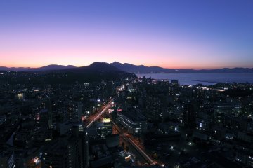 The splendid view from the restaurant on the top floor