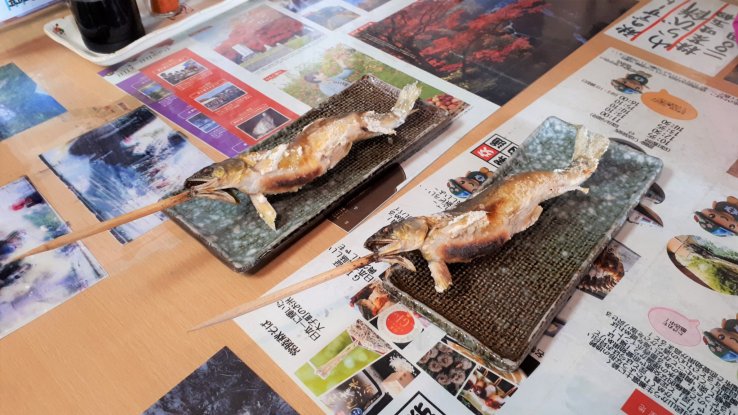 Delicious grilled ayu sweetfish