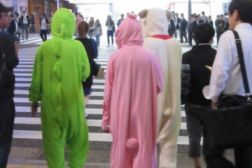 Cute characters in Akihabara