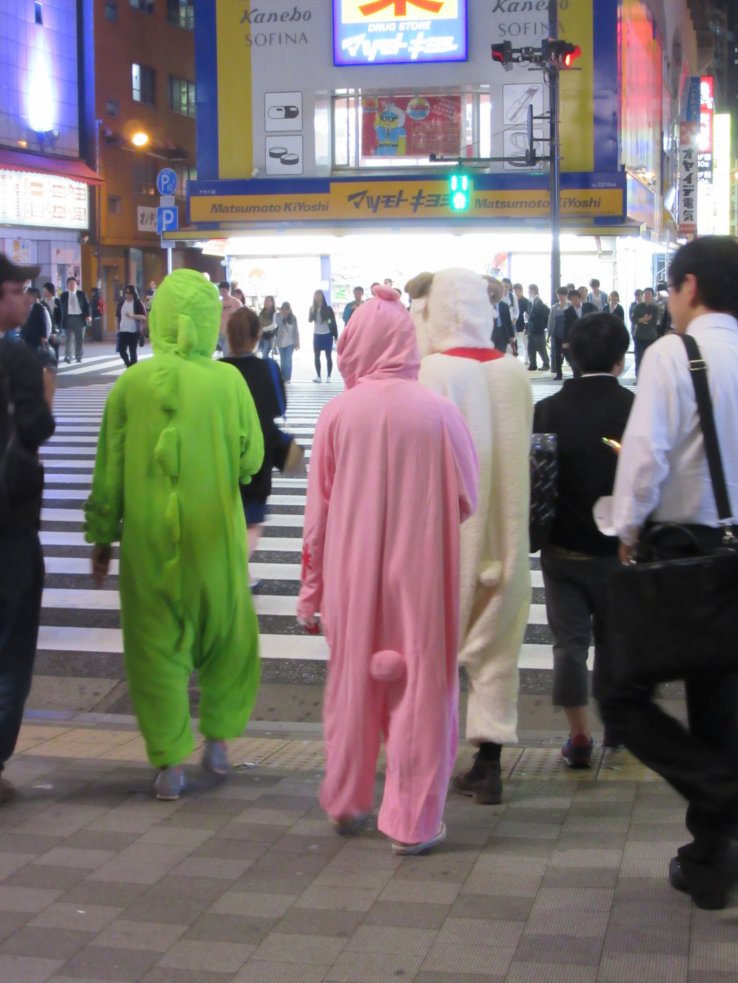 Cute characters in Akihabara