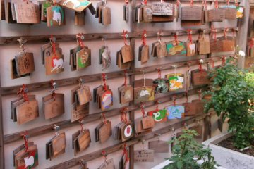 Votive tablets from people hoping for luck and happiness