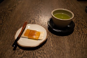 Welcome refreshment at Satoumitei
