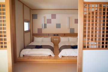 Japanese room at the Oarai Hotel