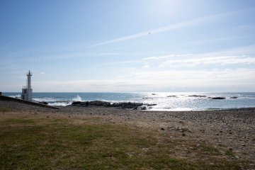 Sea view from the grounds of the Oarai Hotel