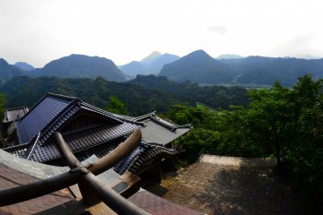 <p>The view of the surrounding hills from the top of Rakanji temple</p>