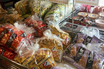 Bargain prices for huge bags of rice crackers.