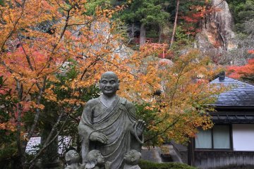 Statue amongst the leaves
