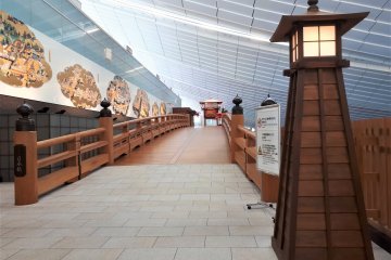 The airport's replica Nihonbashi Bridge