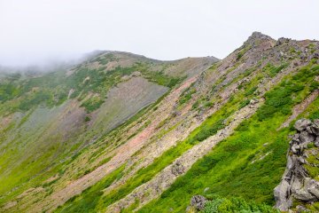 The views of Mt Yotei's crater change as you walk around the rim