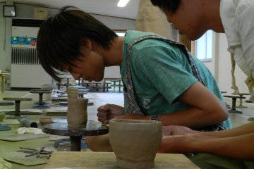 Students at work.