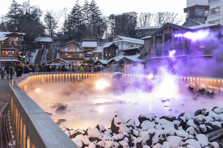 Kusatsu Onsen during Winter