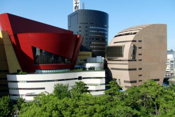 Riverwalk Kitakyushu building from the castle keep