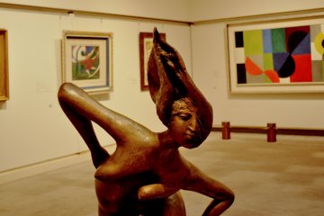 The museum has two floors which divide the permanent to the temporary exhibitions.