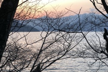 Une promenade le long de la rive après les photos