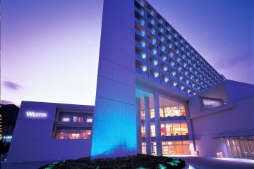 The soaring architectural features of this beautiful island resort