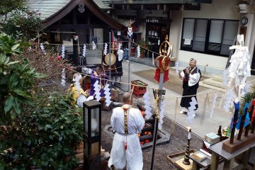 Yamabushi performing a ritual