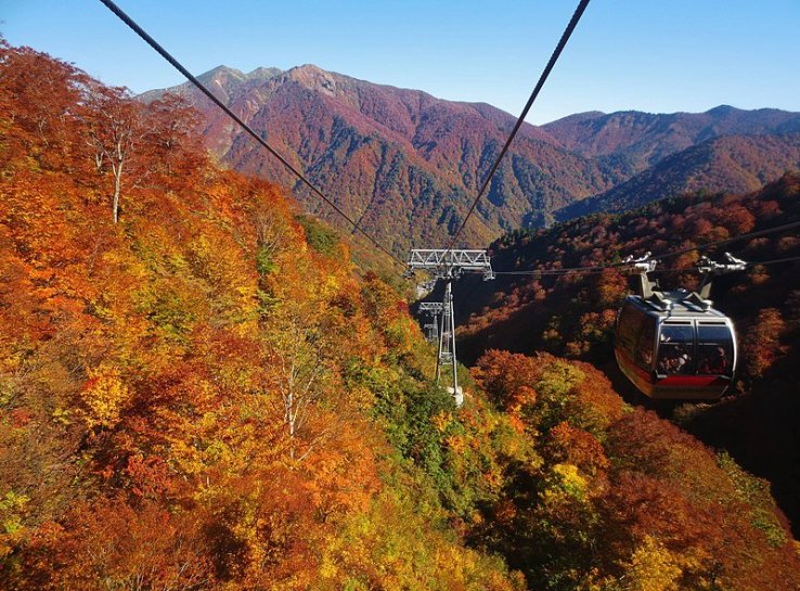 The dizzying heights of the ropeway offer some amazing views