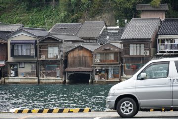 Ine, with its famous "boat houses" offers a centrally located Michi no Eki - free overnight stay with views of the town and the sea.
