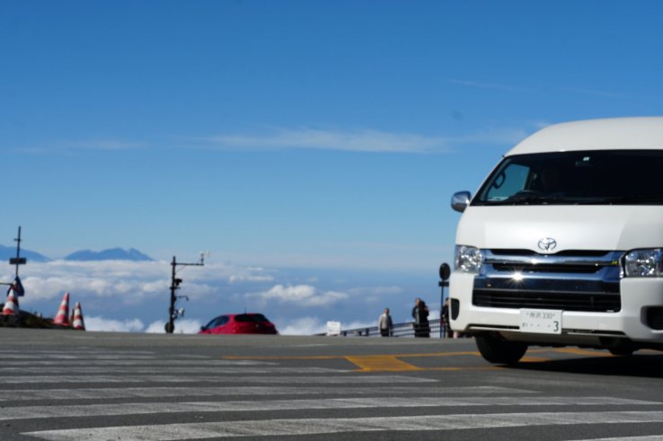 Mt. Fuji by car? Possible up to 5th Subaru Station - above the clouds. 