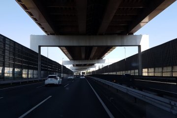 Multi level roads make the most of rare space in Japan.