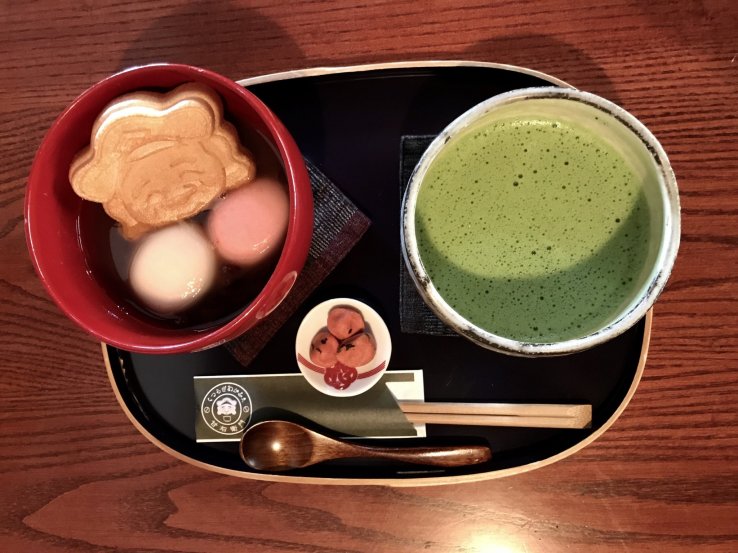 Zenzai and matcha